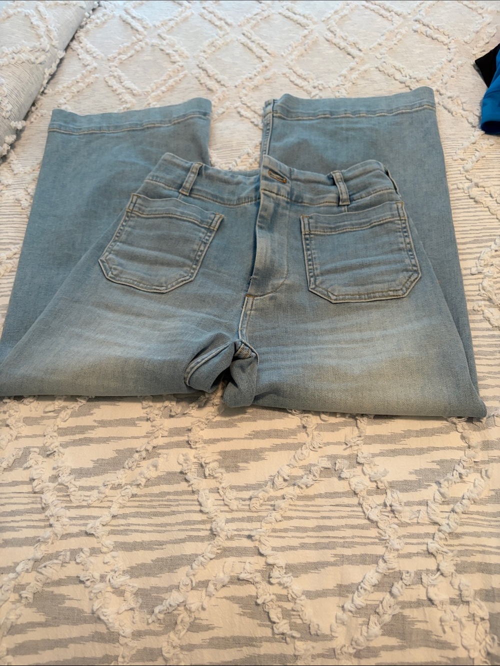 Maeve Light Blue Cropped Ankle Jeans